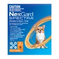 Nexgard Spectra Very Small Dogs 2 - 3.5kg Orange 3 Pack