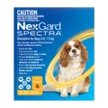 Nexgard Spectra Small Dogs 3.6 - 7.5kg Yellow 3 Pack