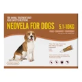 Neovela Selamectin Flea And Worming For Dogs 5 - 10 Kg Brown 4 Pack