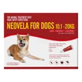 Neovela Selamectin Flea And Worming For Dogs 10 - 20 Kg Red 4 Pack