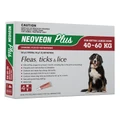 Neoveon Plus Flea And Tick For Extra Large Dogs 40 To 60kg Red 4 Pack