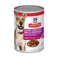 Hill's Science Diet Adult Savory Stew Beef & Vegetable Canned Dog Food 363 Gm 12 Cans