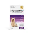 Simparica Trio For Xsmall Dogs 2.6-5kg Purple 3 Chews