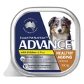 Advance Healthy Ageing Single Serve Adult Dog Wet Food Chicken With Rice 100g*12 1 Pack