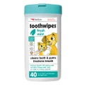 Petkin Fresh Mint Toothwipes For Dogs And Cats 40 Pack