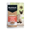 Black Hawk Grain Free Chicken With Salmon In Jelly Mature Cat Wet Food Pouch 85g 12 Cans