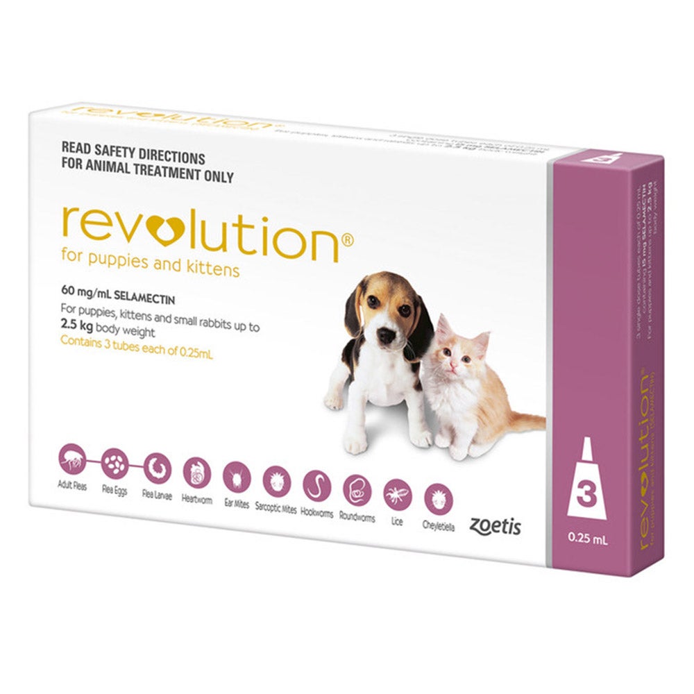 Revolution Selamectin For Kittens Pink 3 Pack + 1 Dose Free