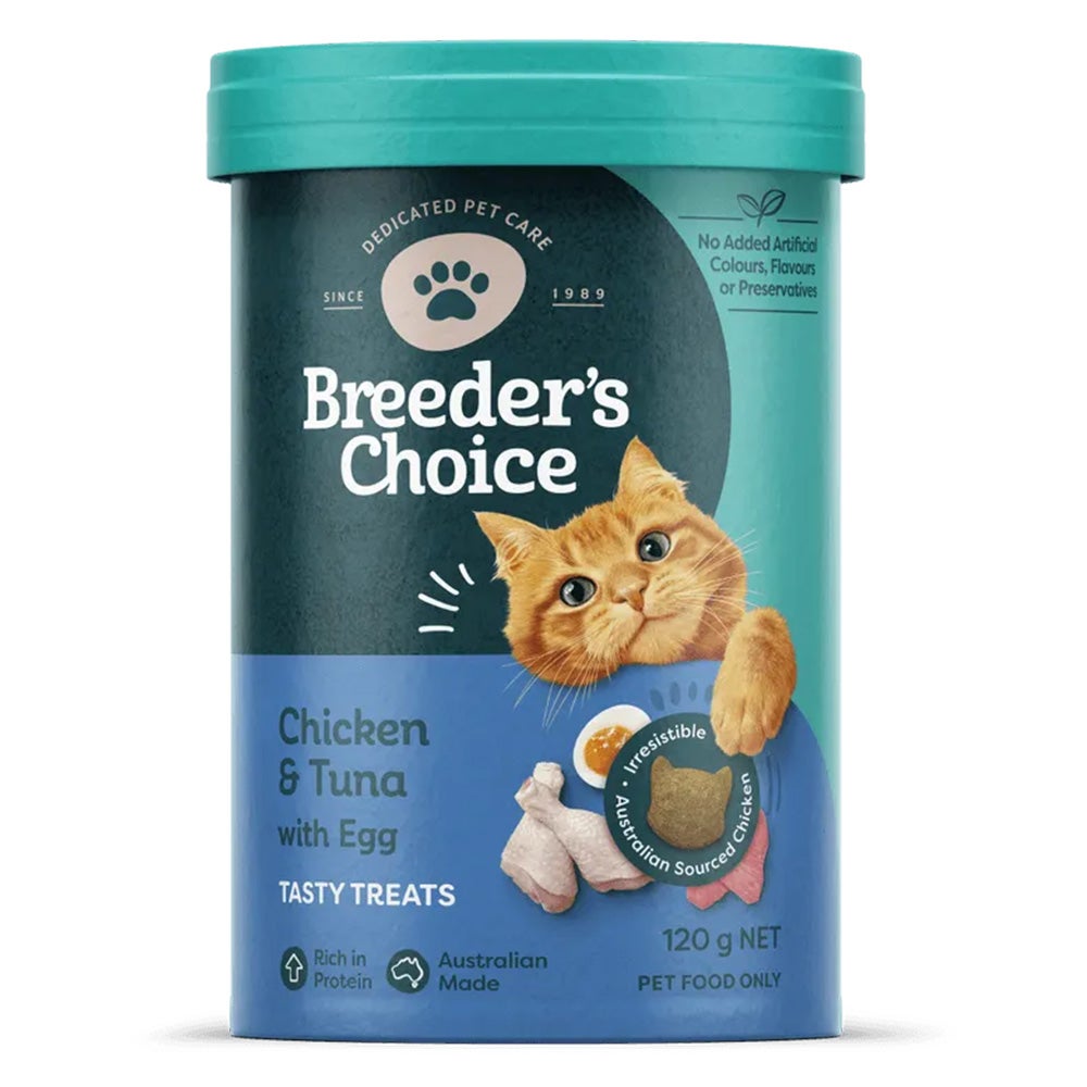 Breeder's Choice Chicken & Tuna With Egg Cat Treats 120 Gm