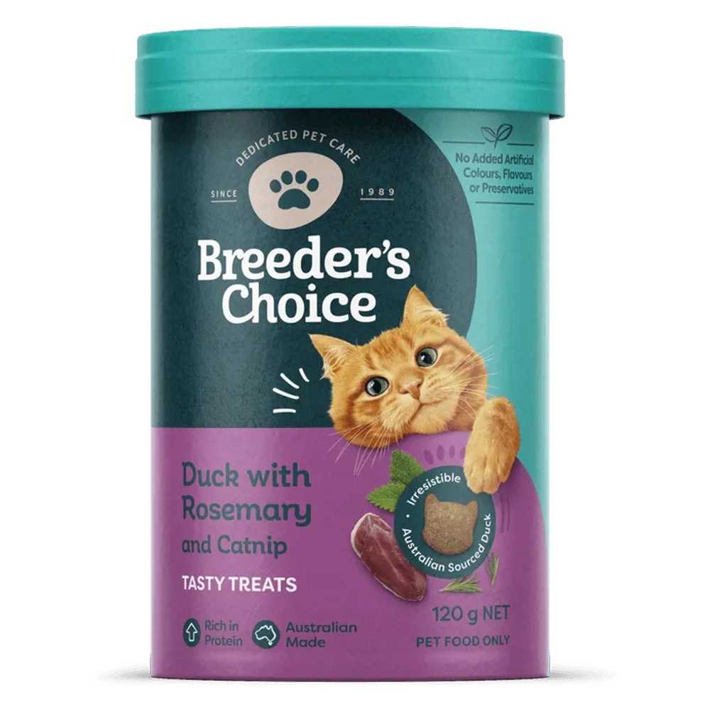 Breeder's Choice Duck With Rosemary And Catnip Cat Treats 120 Gm