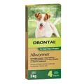 Drontal Wormers Tabs For Dogs 3kg Green 4 Tablets