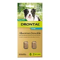 Drontal Wormers Chewable For Dogs Up To 10kg Aqua 2 Chews