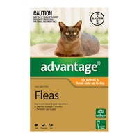Advantage For Kittens & Small Cats Up To 4kg Orange 4 Doses