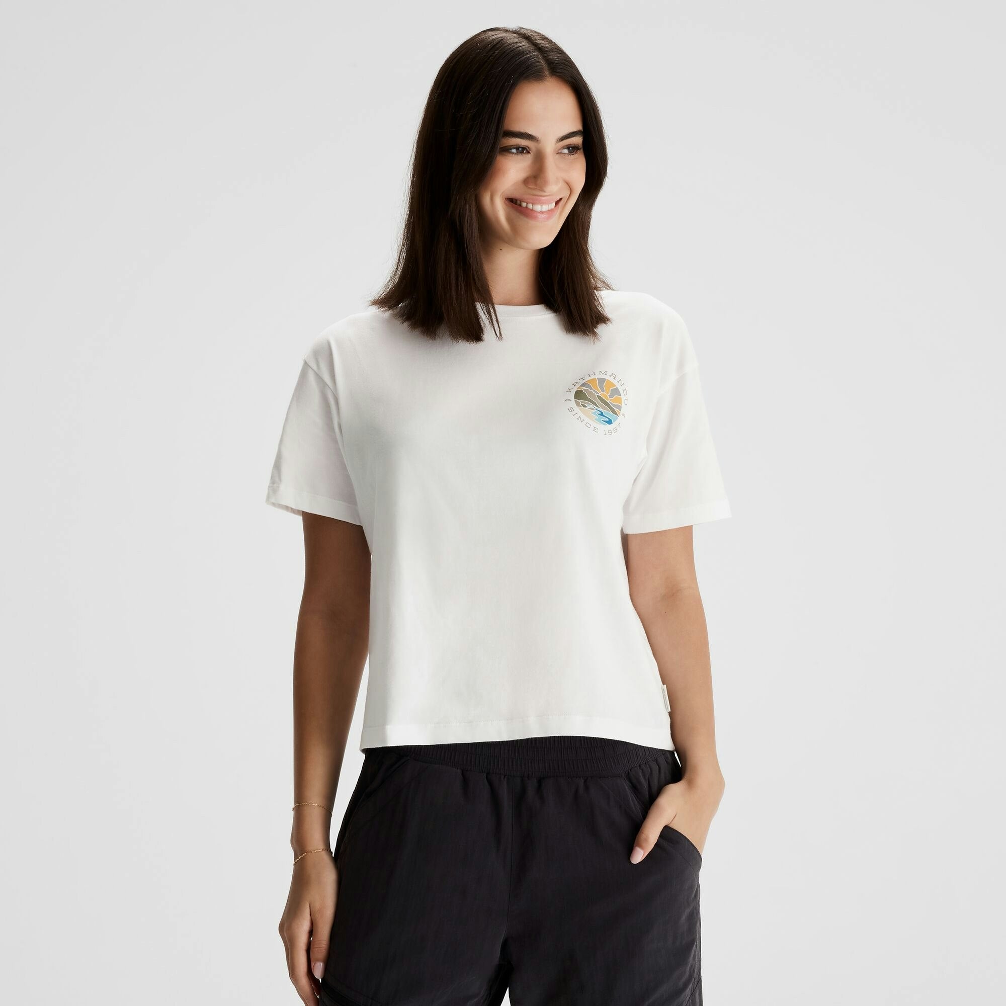 Women's Kathmandu Logo Sunburst Organic Cotton T-shirt