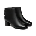 TARRAMARRA® Women Leather Zipper Black Ankle Boots Romina