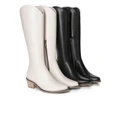 TARRAMARRA® Women Leather Zipper Block Heel Knee-high Boots Catalina