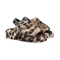 AUSTRALIAN SHEPHERD® UGG Women Slingback Leopard Print Fluffy Slides Pamela