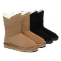 EVERAU® UGG Women Premium Australian Sheepskin Wool Short Boots Swanston 2 Panel