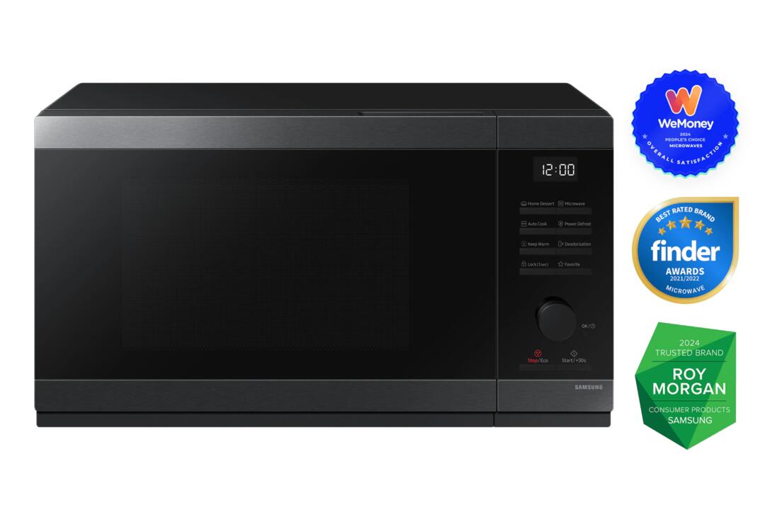 Samsung 32L Microwave with Dial & Button Control - Ms32Dg4504Ag (New) (Black Stainless Steel)