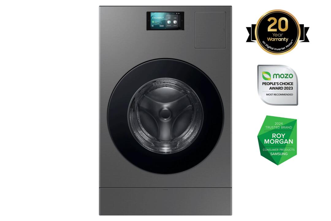 Samsung 18.5kg/10kg Bespoke AI Heat Pump Combo - Wd18Db8995Bz (18.5 kg, Gray)