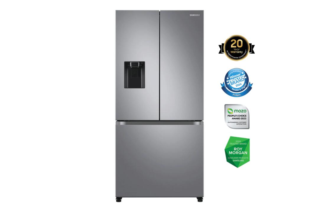 Samsung 498L French Door Refrigerator with Non-Plumbed Water Dispenser - Srf5300Sd (498 L, Silver)