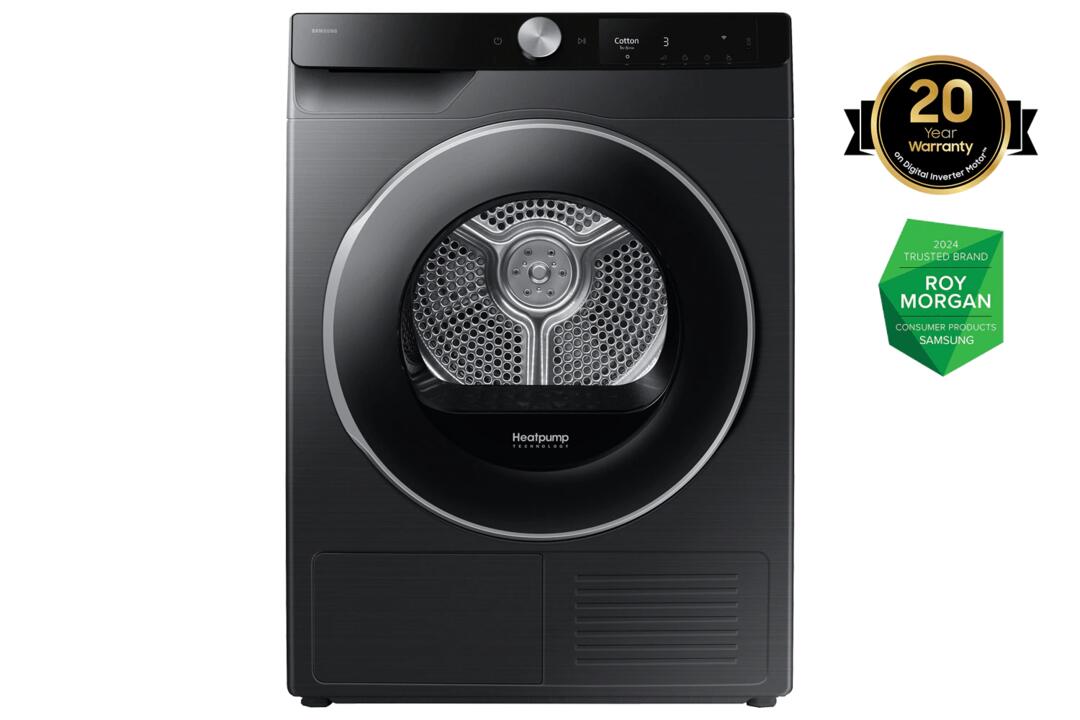 Samsung 9kg Smart Heat Pump Dryer - Dv90T6440Lb (9 kg, Black)