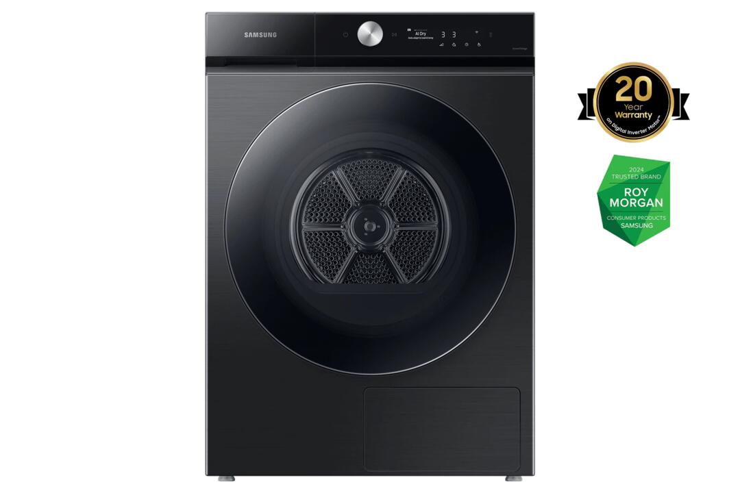 Samsung 10kg Bespoke AI Grande Hybrid Heat Pump Dryer with Dry - Dv10B9750Cv (10 kg, Black)