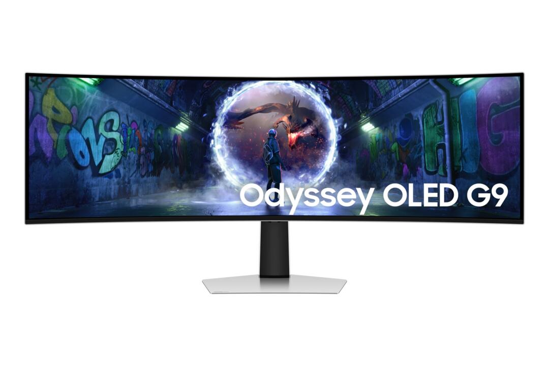 Samsung 49" Odyssey OLED G93SD Curved DQHD Gaming Monitor (49", Silver)