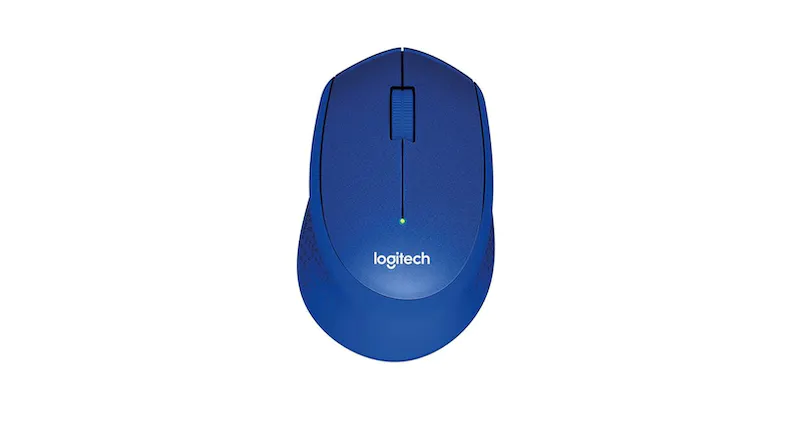 Logitech M331 Silent Plus Wireless Mouse - Blue (910-004915)