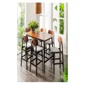 TOBIN 7 Pcs 1 + 6 Rectangle Dining Table With Dining Chair