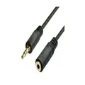 Easylink Gold Coated Stereo 3.5MM Male to 3.5MM Female 5M Audio Cable - Black (11363)
