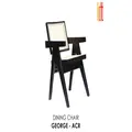 George Arm Chair - Black + Natural