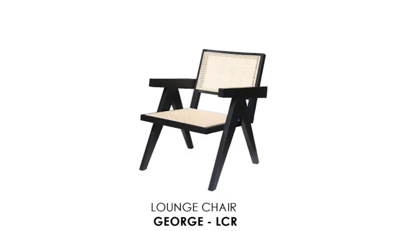 George Lounge Chair - Black + Natural