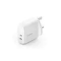 Belkin 40W Dual USB-C PD Wall Charger - White (WCB006MYWH)