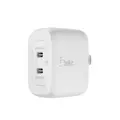 Belkin 65W Dual USB-C® GaN Wall Charger with PPS - White (WCH013MYWH)