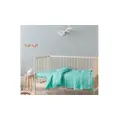 Linen House Hiccups Cot Coverlet Set - Foxy Teal