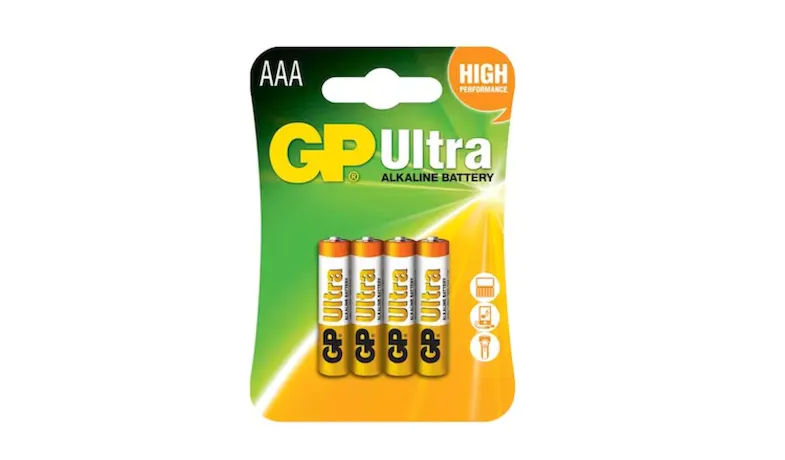 GP Ultra Alkaline AAA 4'S Card (Standard)