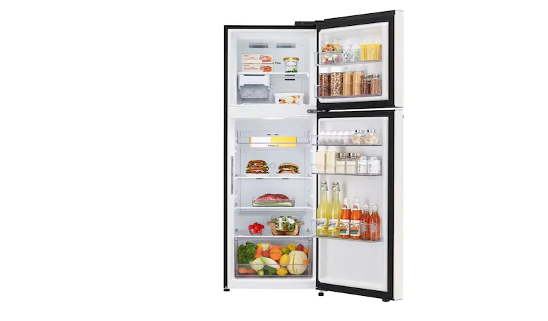 LG 360L 2 Door Refrigerator with Top Freezer Fridge - Nature Beige (GN-B332PBGB)