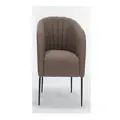 Duffy Fabric Lounge Arm Chair - Dark Beige