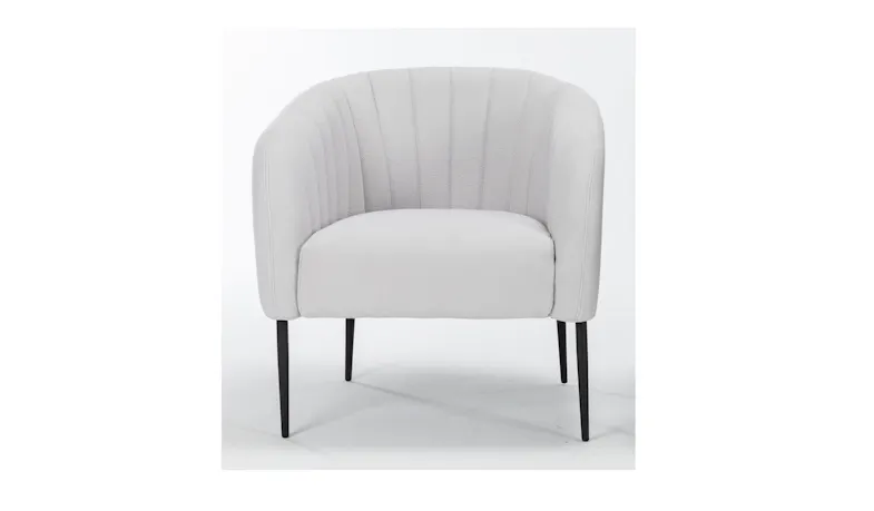 Duffy Fabric Lounge Arm Chair - Light Grey