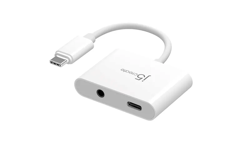 J5 Create USB-C to 3.5mm Audio Adapter with Power Delivery - White (JCA122)