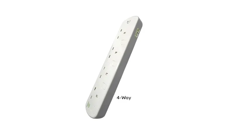 Zeatar 4-Way Portable Socket Surge Protector 3M - Grey (Z 314-3M)