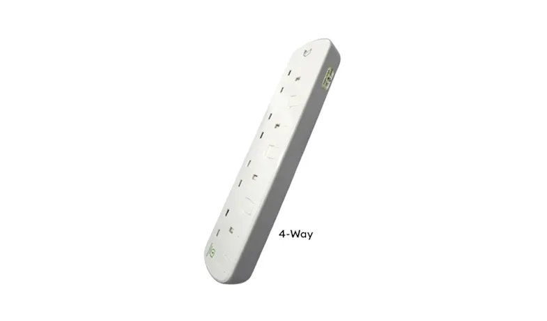 Zeatar 4-Way Portable Socket Surge Protector 2M - Grey (Z 314)