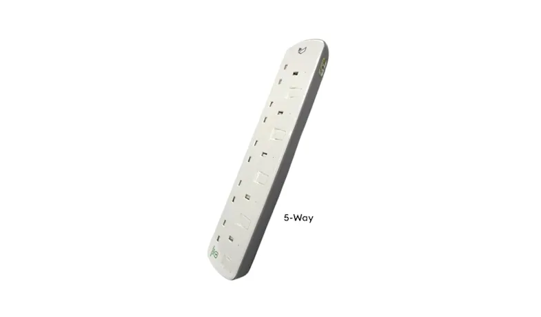 Zeatar 5-Way Portable Socket Surge Protector 3M - Grey (Z 315-3M)