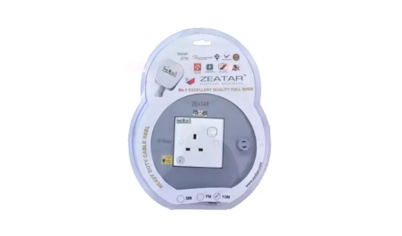 Zeatar Heavy Duty 10M Cable Reel Extension - Gray (Z 770-10)
