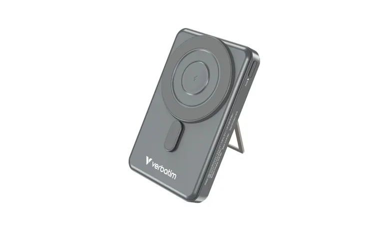 Verbatim 5-in-1 Charge ‘n’ Go 10000mAh Magnetic Wireless Power Bank - Gray (32254)