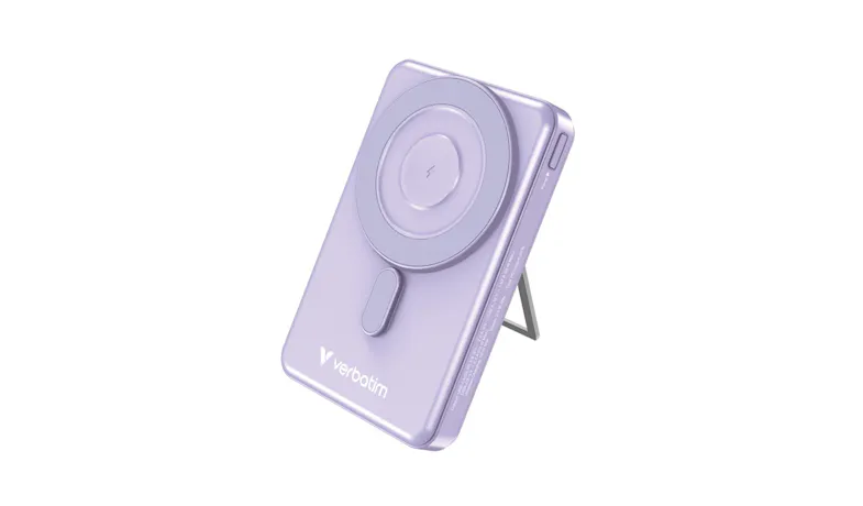 Verbatim 5-in-1 Charge ‘n’ Go 10000mAh Magnetic Wireless Power Bank - Purple (32270)