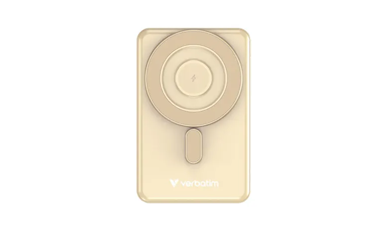 Verbatim 5-in-1 Charge ‘n’ Go 10000mAh Magnetic Wireless Power Bank - Gold (32271)