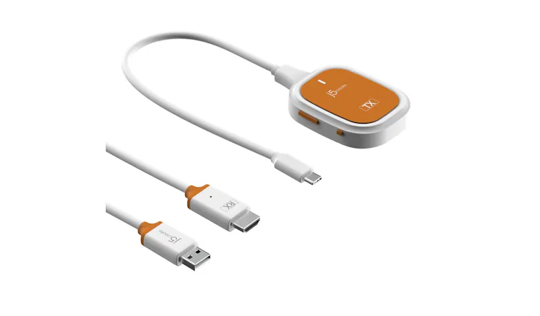 J5 Create ScreenCast FHD USB-C® Wireless Display Extender - White (JVAW61)