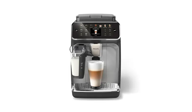 Philips Series 4400 Fully Automatic Coffee Machine - Black and Silver (EP4446/70)