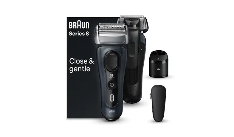 Braun Series 8 8563cc Wet & Dry Shaver Silver with Clean & Charge System - Grey (FGB10/216)